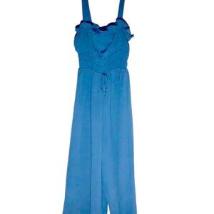 NWT Pie in The Sky Jumpsuit, Cinched Waist with bow, Blue, Small
